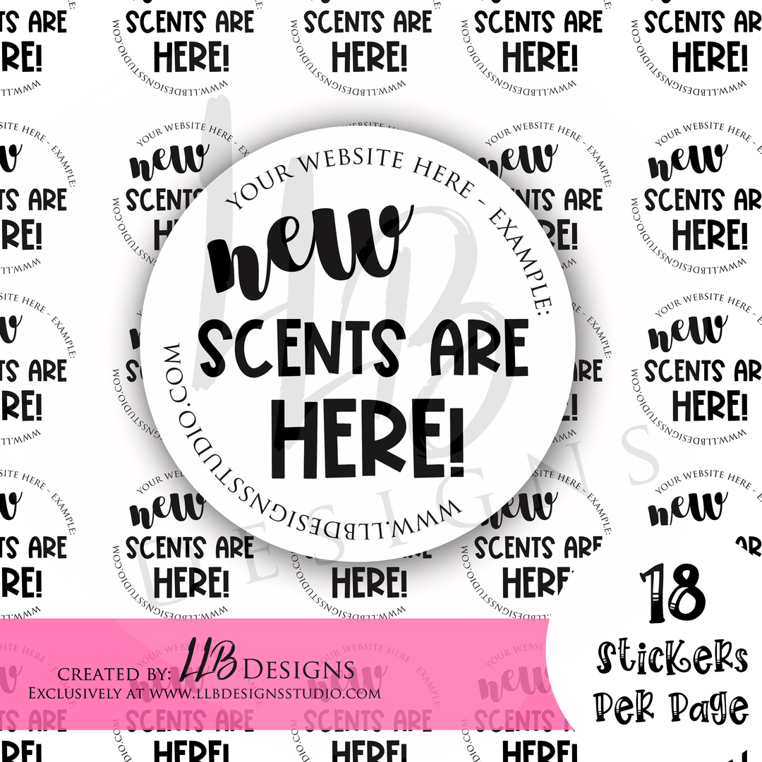 Foil - New Scents Are Here - Custom Website Sticker - MADE TO ORDER