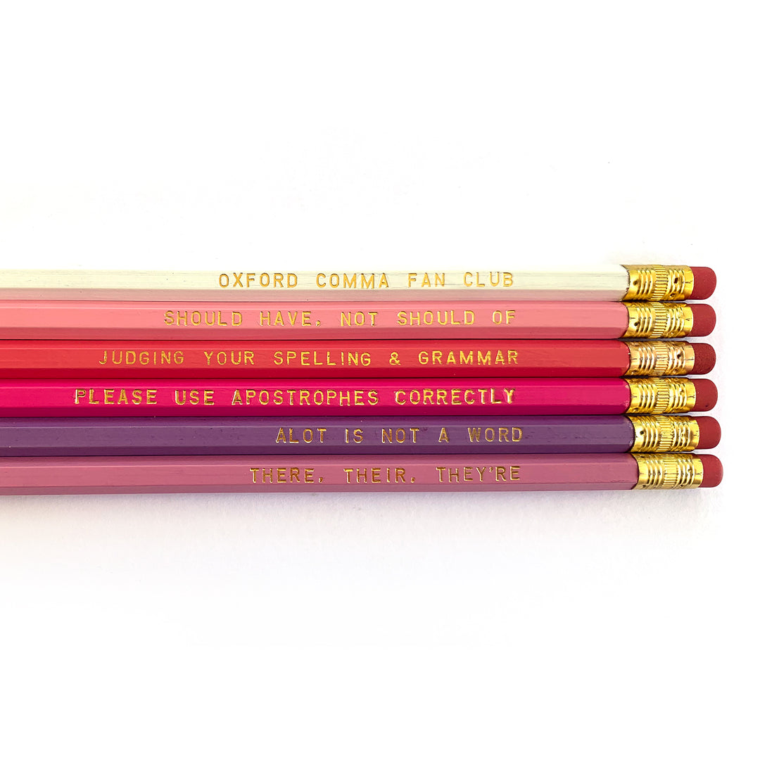 Pencil Sets - Foil Stamped | Grammar Pencil  Pencil Set | SKU #PENCIL08