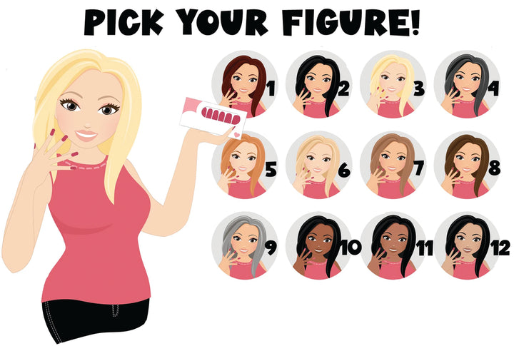 Pick Your Figure - It's Here Nail Mail |  Packaging Stickers | Business Branding | Small Shop Stickers | Sticker #: S0371 | Ready To Ship