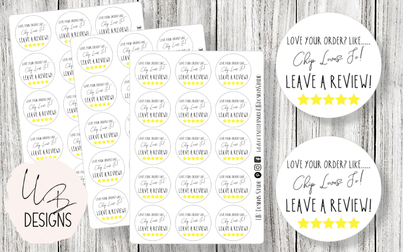 Gaines Inspired Packaging Sticker - Review Sticker