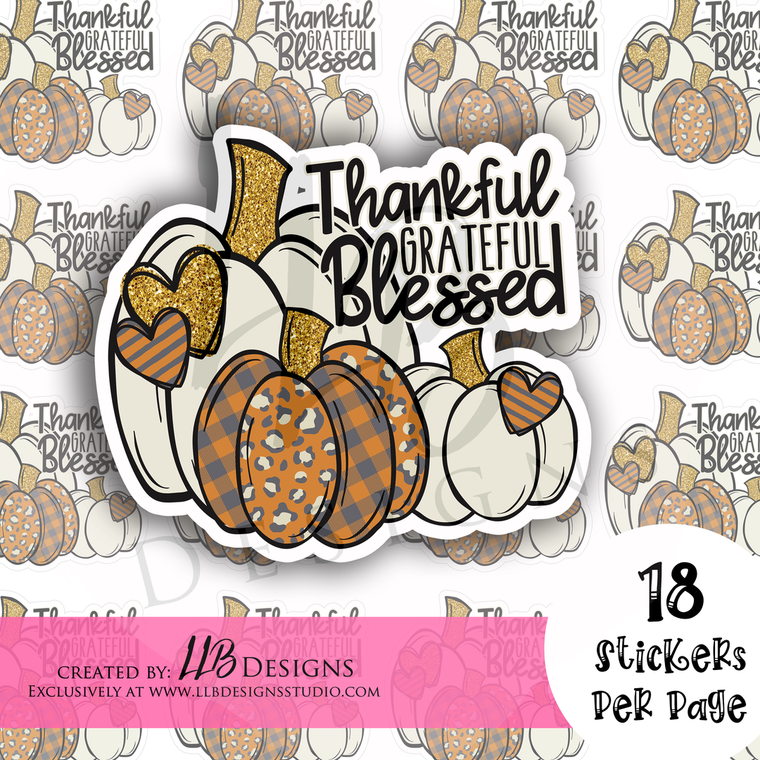 Orange And Gold Pumpkins - TBG |  Packaging Stickers | Business Branding | Small Shop Stickers | Sticker #: S0224 | Ready To Ship