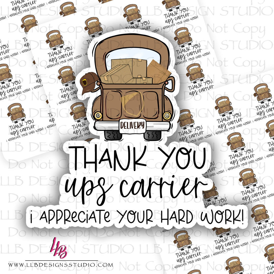 UPS Thank You, Packaging Stickers, Business Branding, Small Shop Stickers , Sticker #: S0573, Ready To Ship