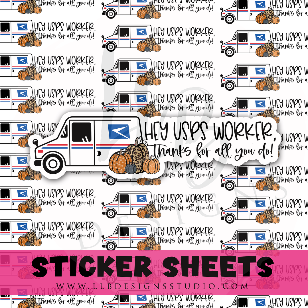 USPS - Fall Sticker |  Packaging Stickers | Business Branding | Small Shop Stickers | Sticker #: S0457 | Ready To Ship