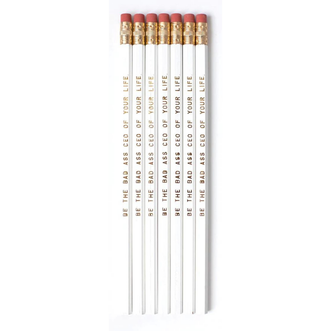 Pencil Sets - Foil Stamped | Bad A$$ CEO Pencil Set | SKU #PENCIL02