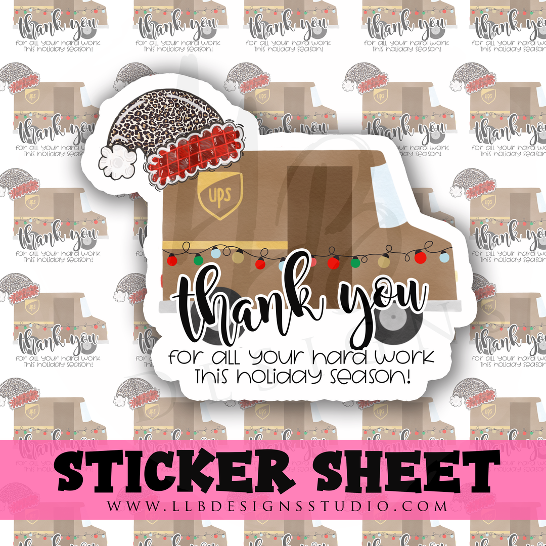 Ups Holiday Season Sticker |  Packaging Stickers | Business Branding | Small Shop Stickers | Sticker #: S0248 | Ready To Ship
