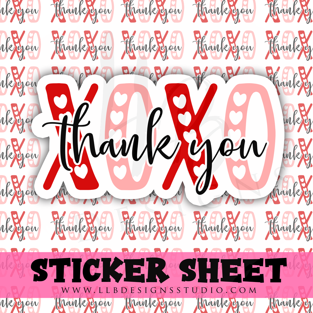 XOXO Thank You |  Packaging Stickers | Business Branding | Small Shop Stickers | Sticker #: S0320 | Ready To Ship