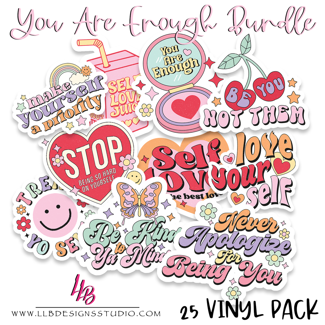 You are Enough Bundle |  Package Fillers | Business Branding | Small Shop Vinyl