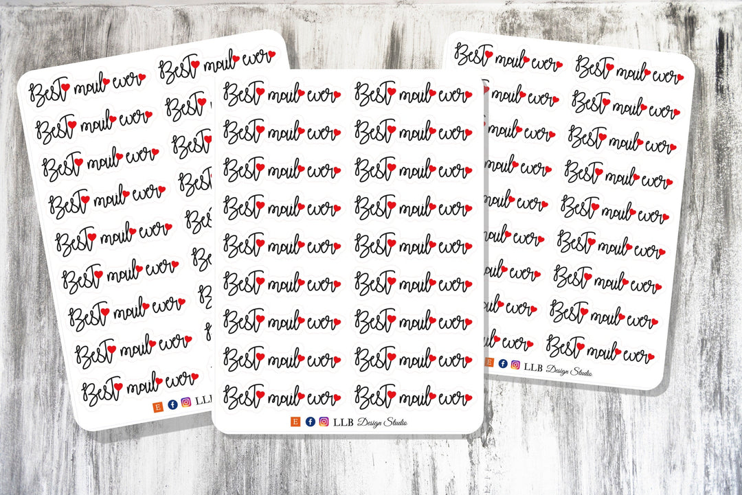 Best Mail Ever Stickers ||  Packaging Stickers | Business Branding | Small Shop Stickers | Sticker #: S0074 | Ready To Ship