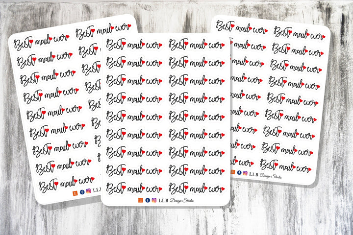 Best Mail Ever Stickers ||  Packaging Stickers | Business Branding | Small Shop Stickers | Sticker #: S0074 | Ready To Ship
