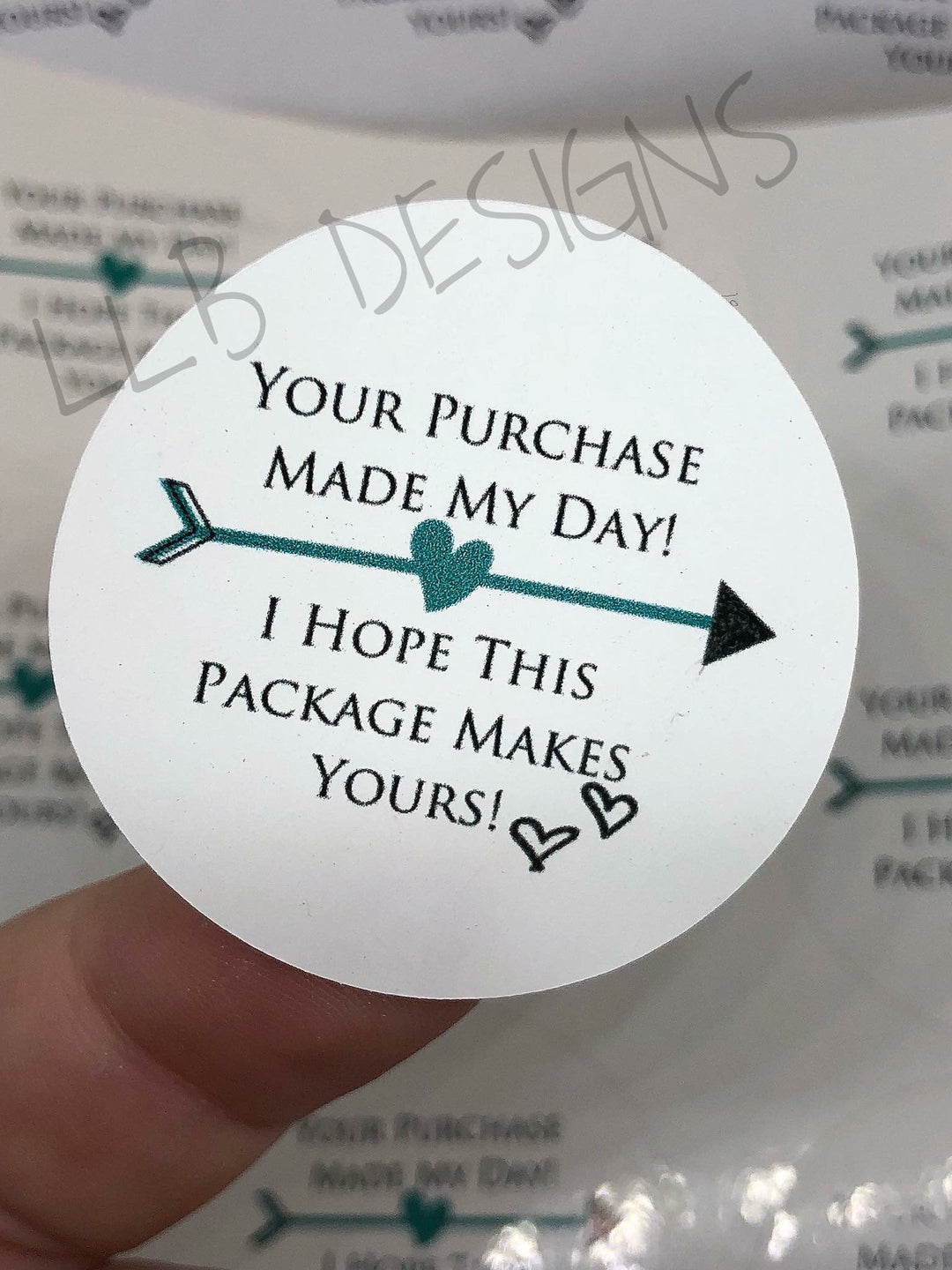 Your Purchase Made My Day |  Packaging Stickers | Business Branding | Small Shop Stickers | Sticker #: S0017 | Ready To Ship