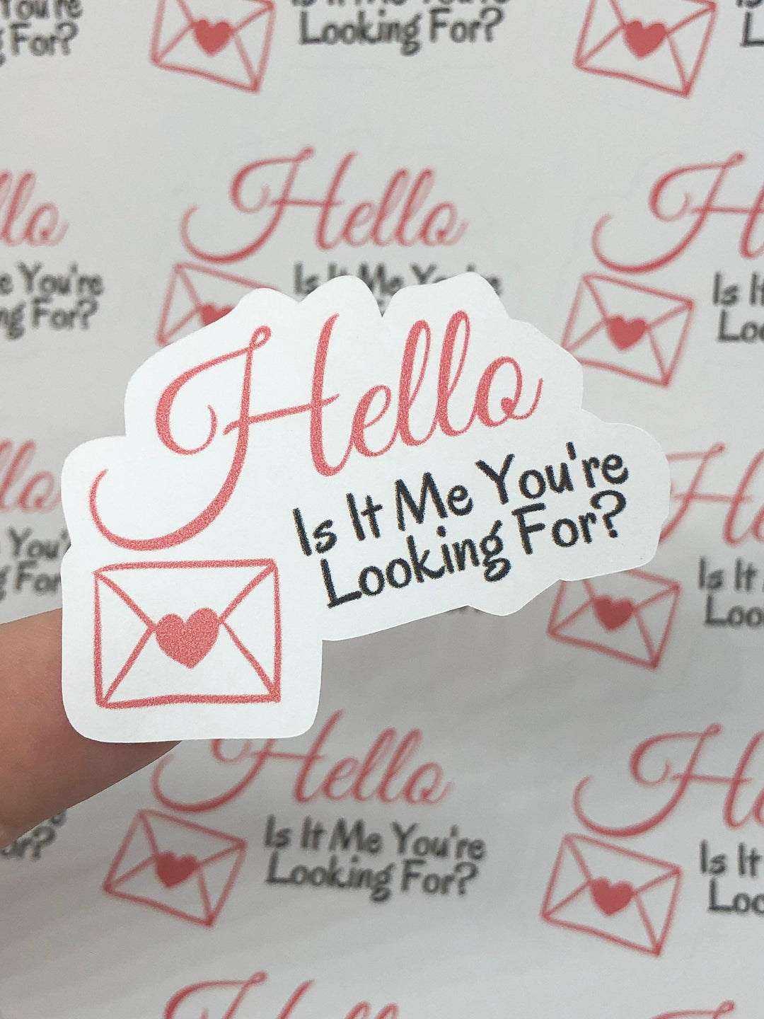 HELLO Is It Me You're Looking For? | Packaging Stickers | Business Branding | Small Shop Stickers | Sticker #: S0015 | Ready To Ship