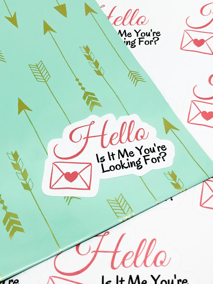 HELLO Is It Me You're Looking For? | Packaging Stickers | Business Branding | Small Shop Stickers | Sticker #: S0015 | Ready To Ship