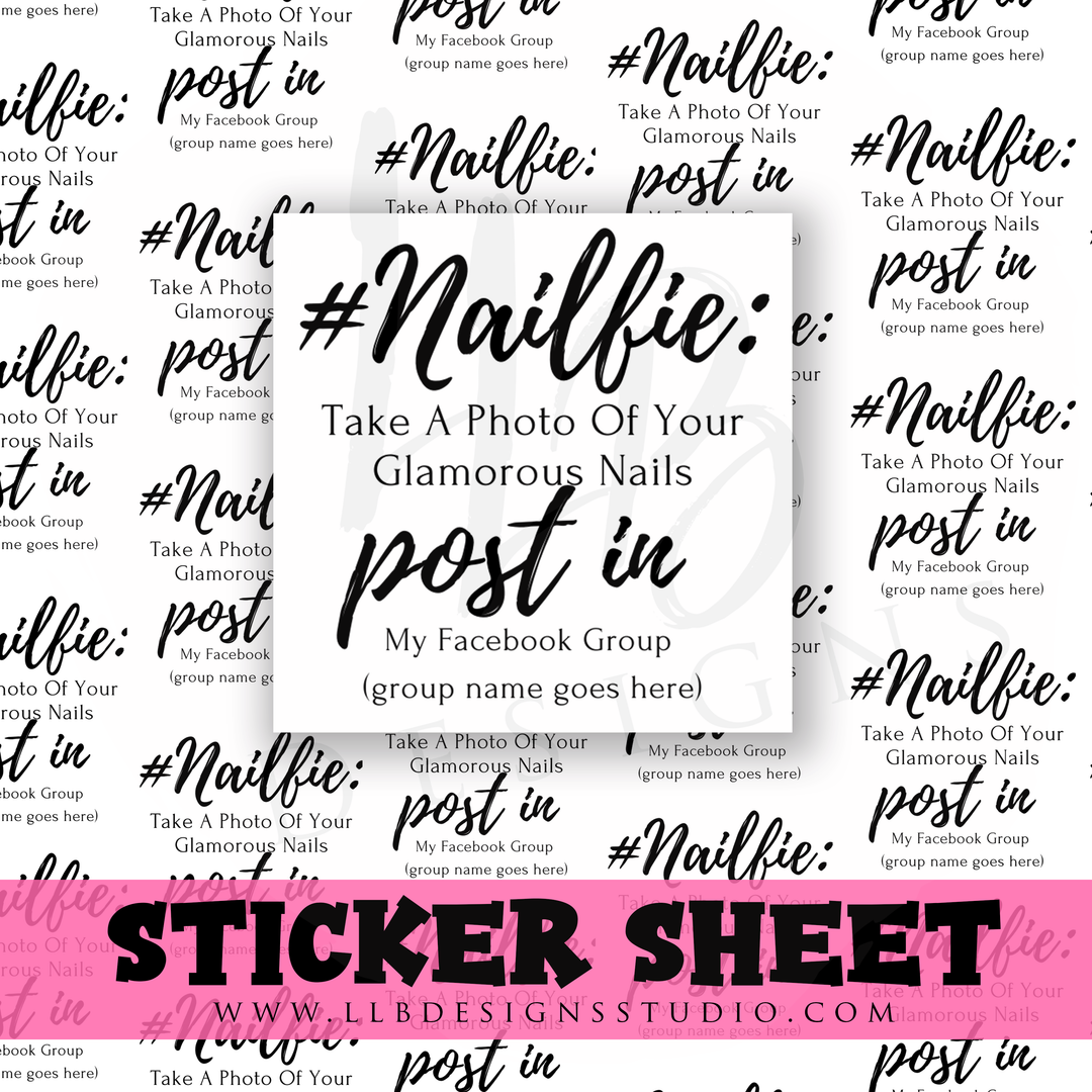 #Nailife Post It | 2 Inch | Small Business Branding | Packaging Sticker  | Made To Order
