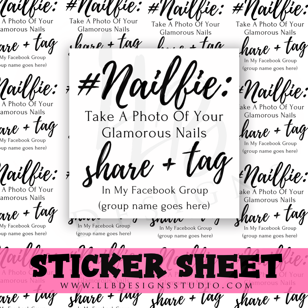 #Nailife Share + Tag | 2 Inch | Small Business Branding | Packaging Sticker  | Made To Order