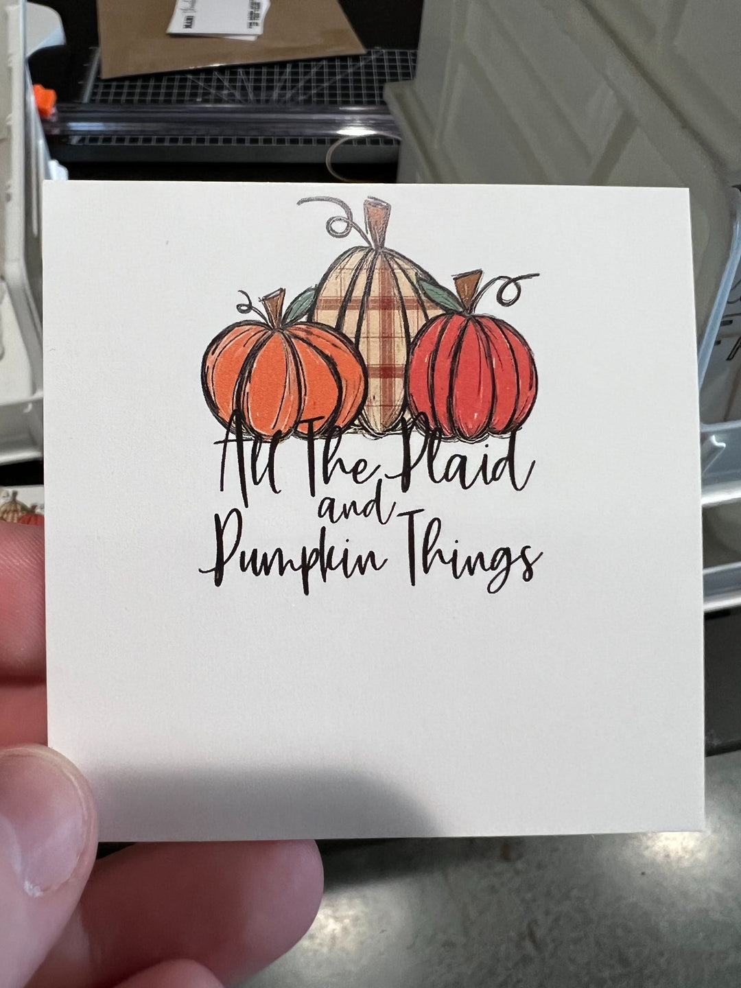 HAIR TIE CARDS ONLY!  | All The Plaid and Pumpkin Things- Hair Tie Card | 10 or 25  Cards |